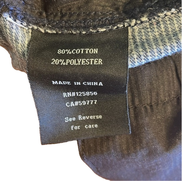 LIRA XL medium weight cotton/poly blend medium indigo with white pinstripe - Picture 8 of 8